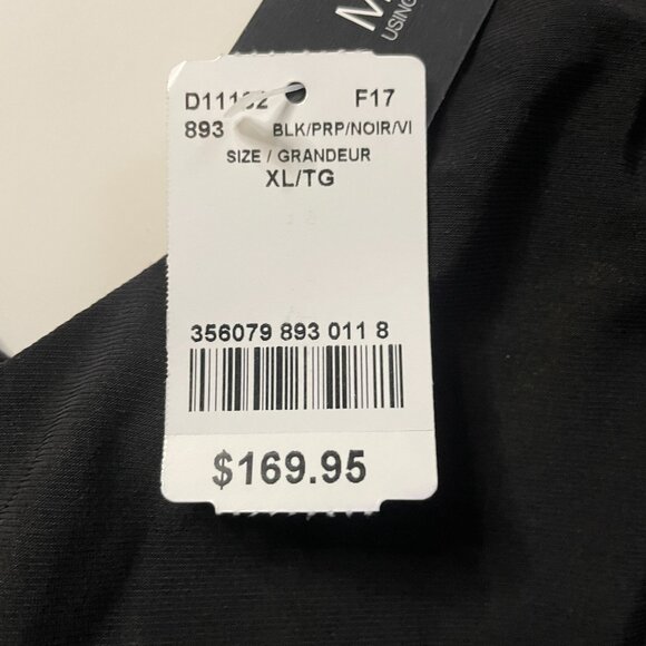 NWT Le Chateau Women’s Sleeveless Midi Dress Black Purple Pink Floral Size XL - Picture 7 of 11